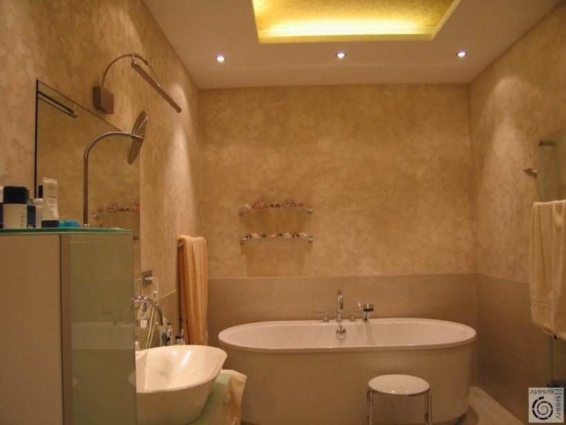 Декоративная штукатурка в ванной комнате