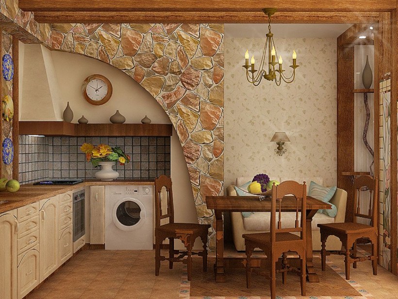 Отделка стен на кухне