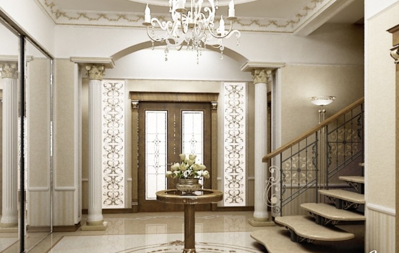 Интерьер холла в частном доме