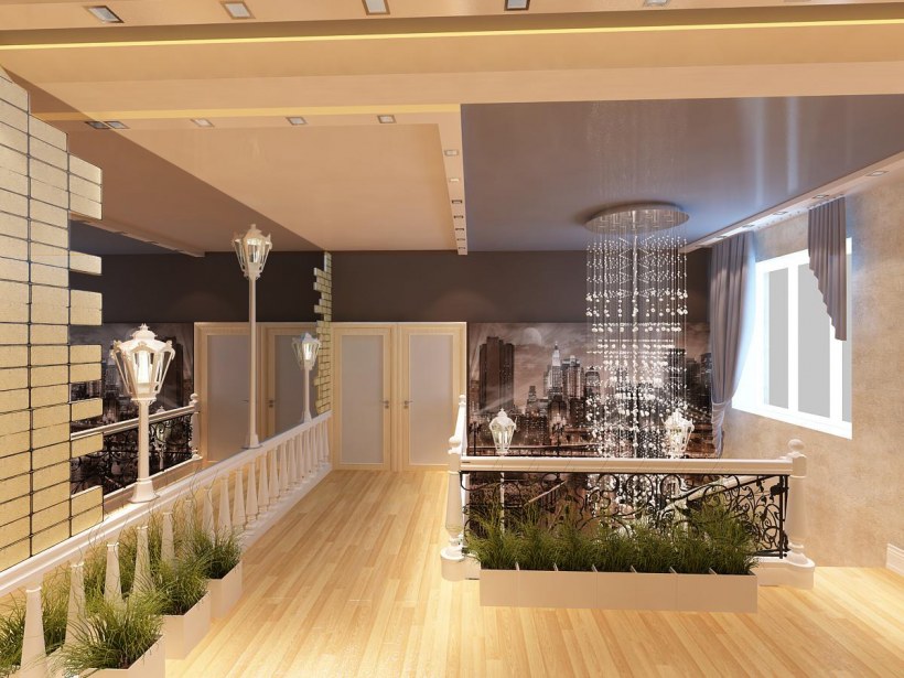 Оригинальный интерьер холла