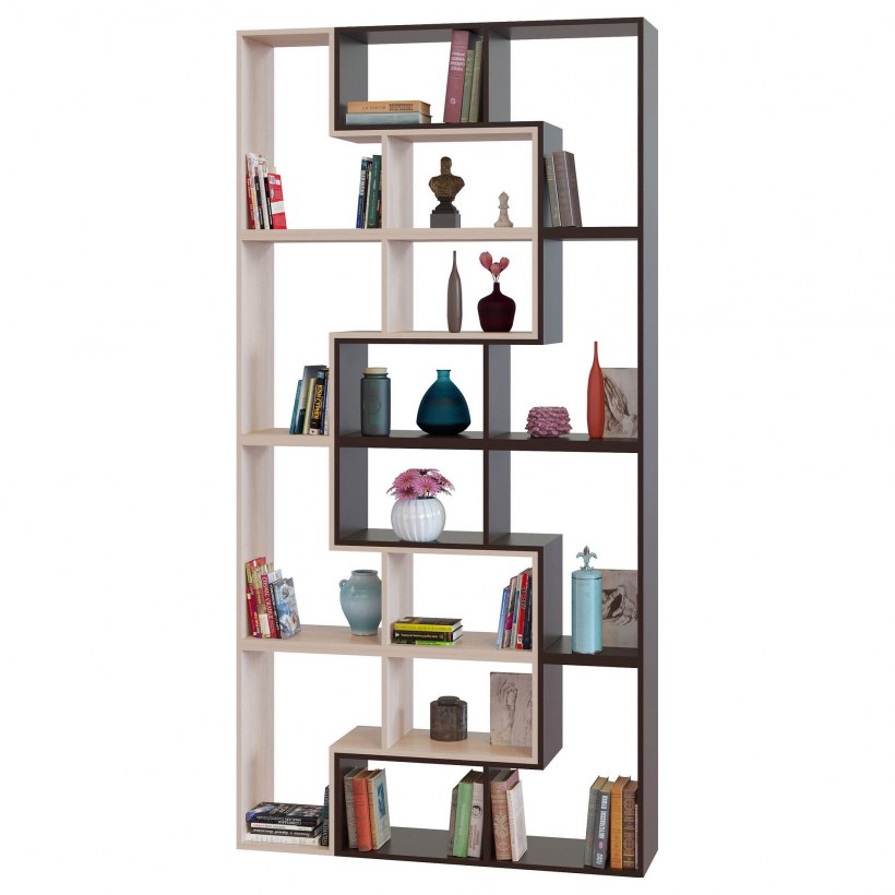 Зонирование спальни стеллажом икеа