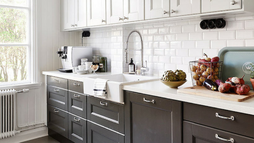 Кухни серые в стиле скандинавском хрущевка