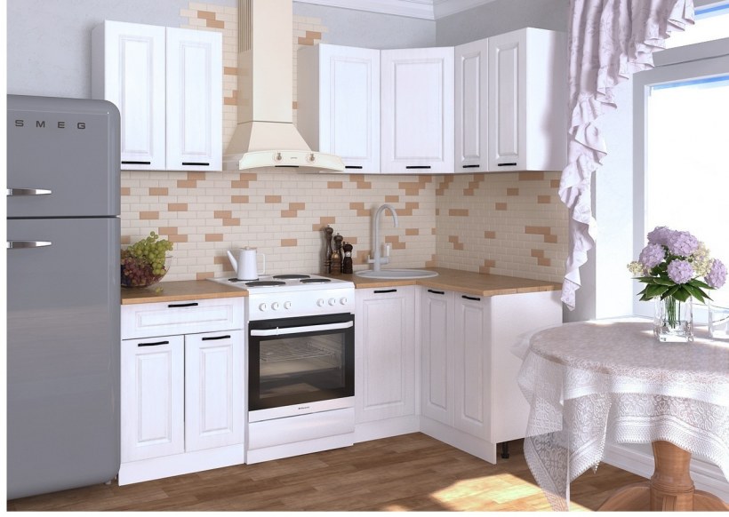 Кухня Виктория белый Сандал Сурская мебель