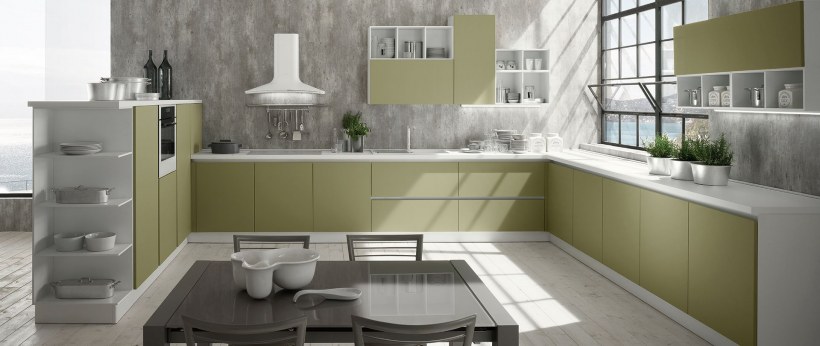 Кухни оливкового цвета современные