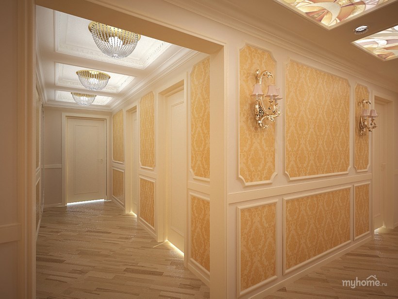 Отделка багетом прихожей