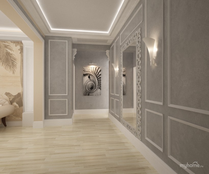 Холл в бежевых тонах