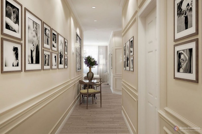Молдинги в коридоре