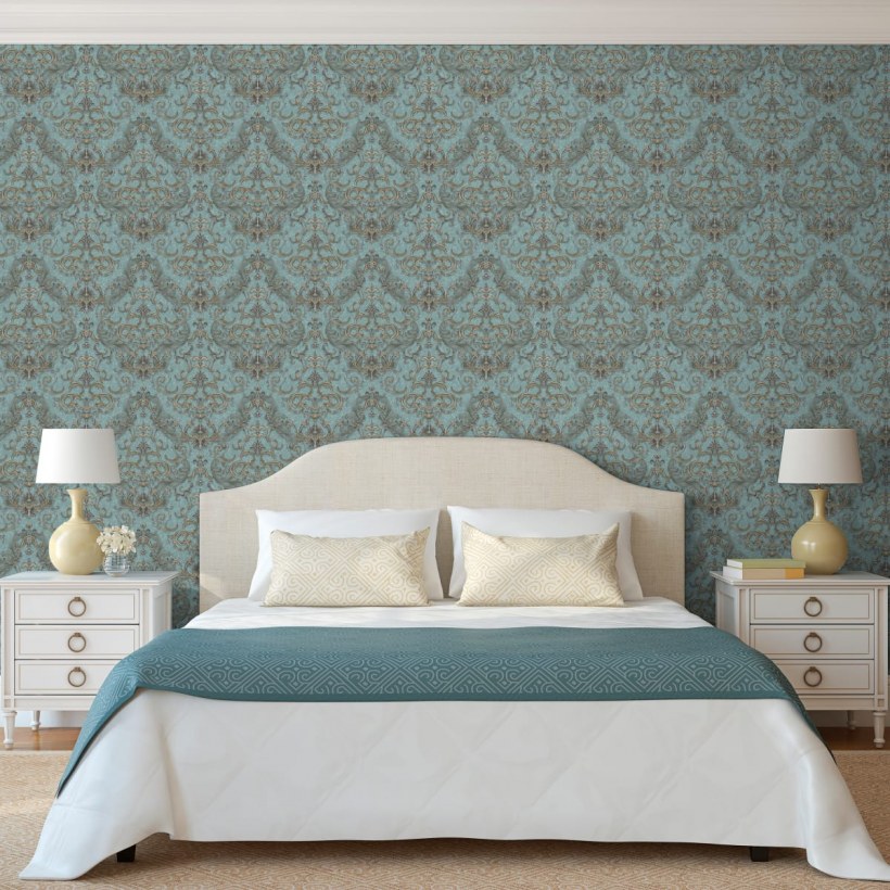 Декор стены в спальне над кроватью