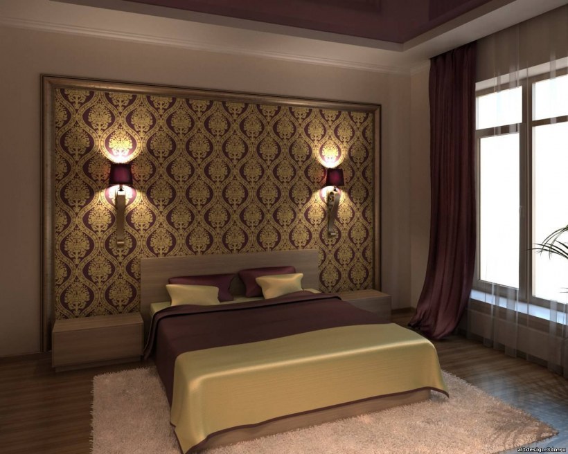 Декор стен в спальне