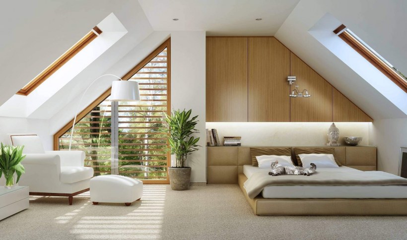 Отделка мансарды