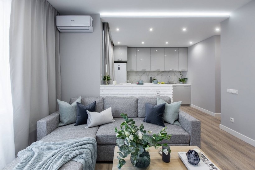 Интерьер однокомнатной студии 40 кв.м