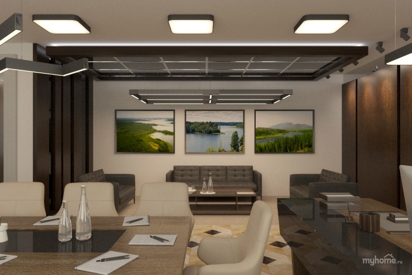 Интерьер зоны отдыха в кабинете