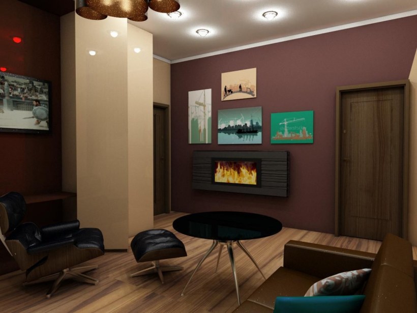 Фиолетовый цвет в интерьере офиса