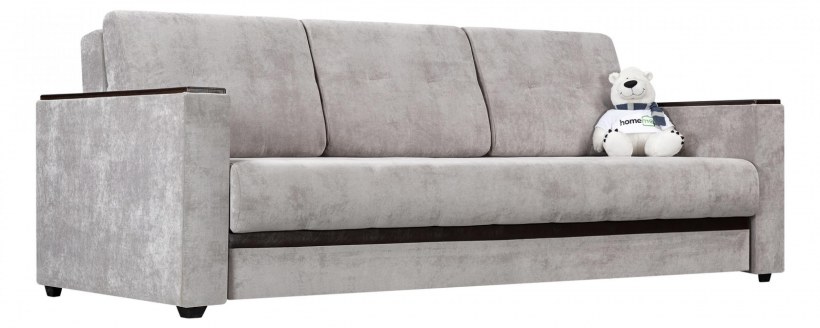 Атланта угловой хомеме серый велюр