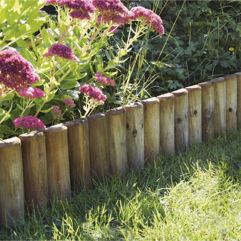 Ограждение для клумбы из досок