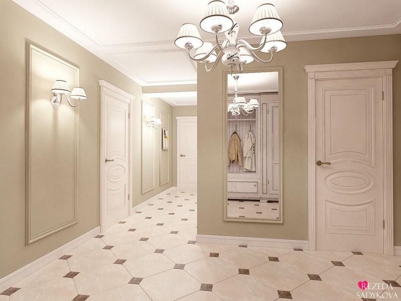 Прихожая в стиле современная классика