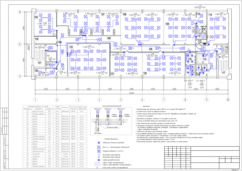 Чертеж сети электроснабжения