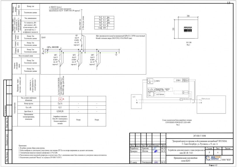 Однолинейная электрическая схема схема офисного здания