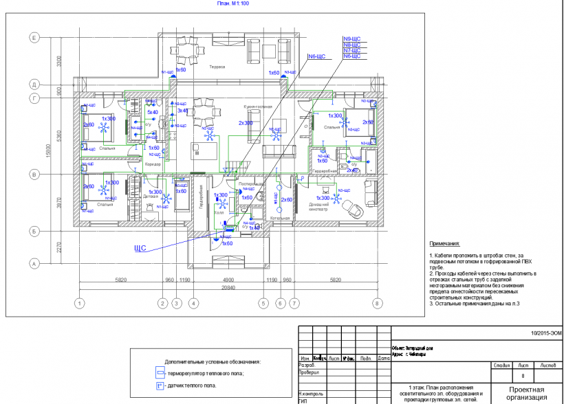 Проект электроснабжения офиса