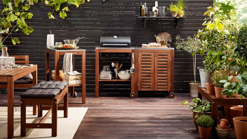 Летняя кухня в отеле с стиле лофт