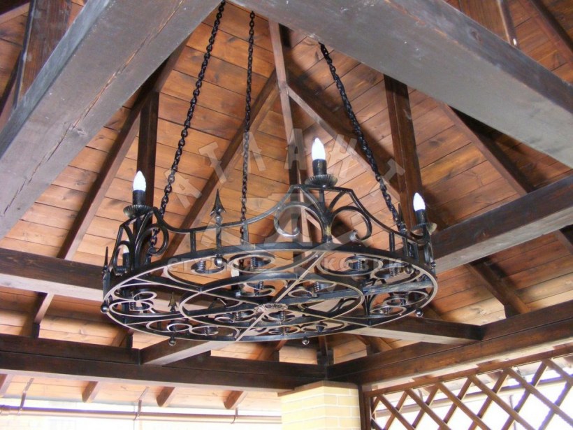 Кованые люстры для беседки