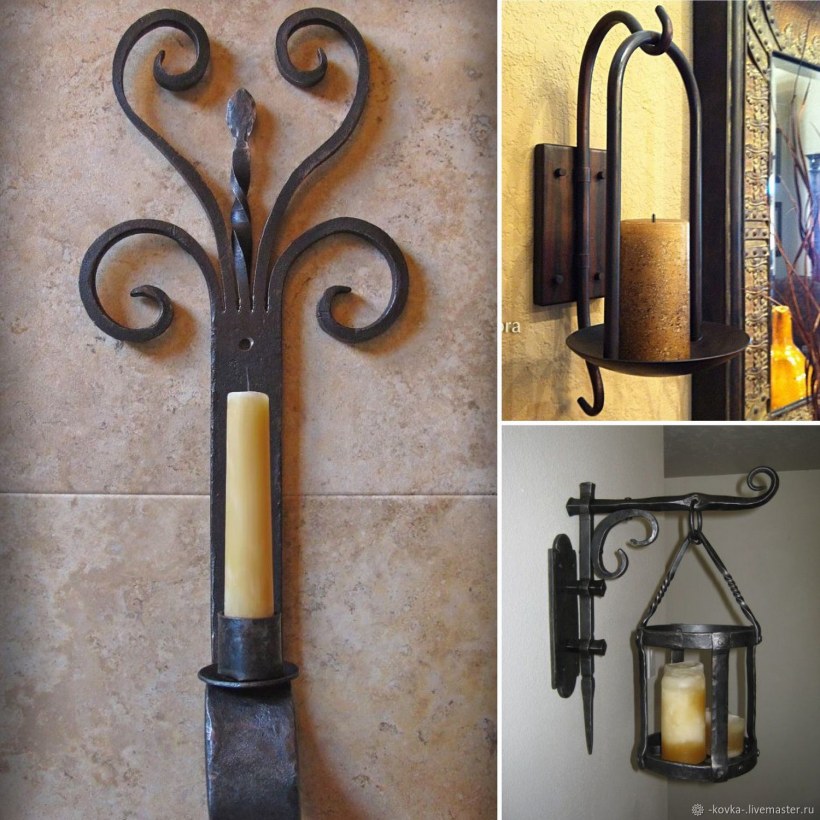 Настенные подсвечники ковка
