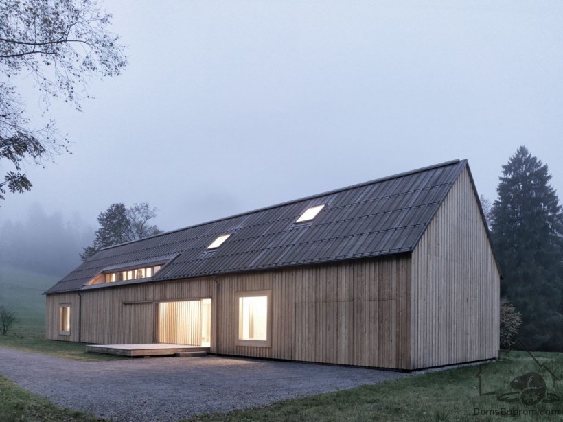 Дом-сарай в Голландии Barn House Eelderwolde