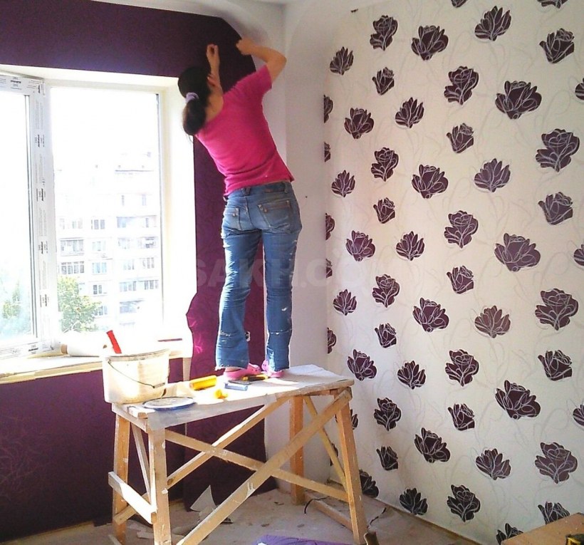 Поклейка обоев