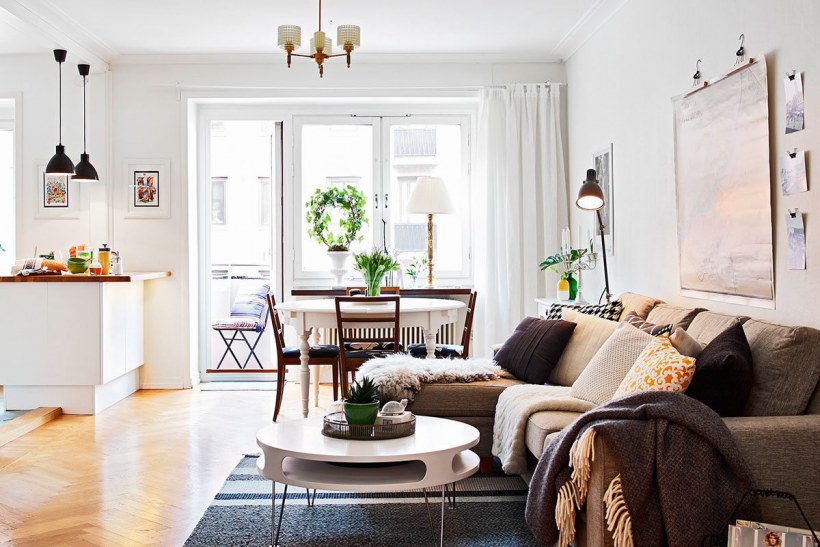 Гостиная в скандинавском стиле