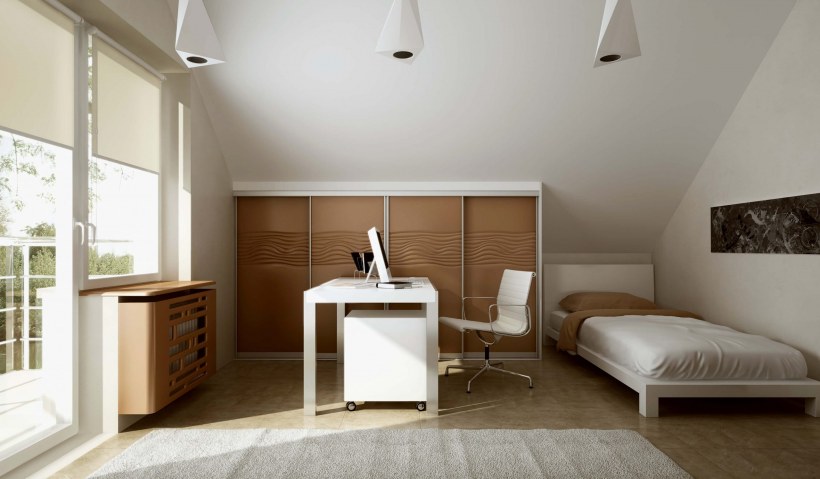 Гардеробные на мансарде