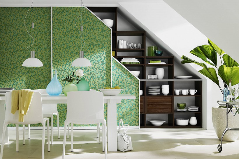 Стеллаж на мансарде