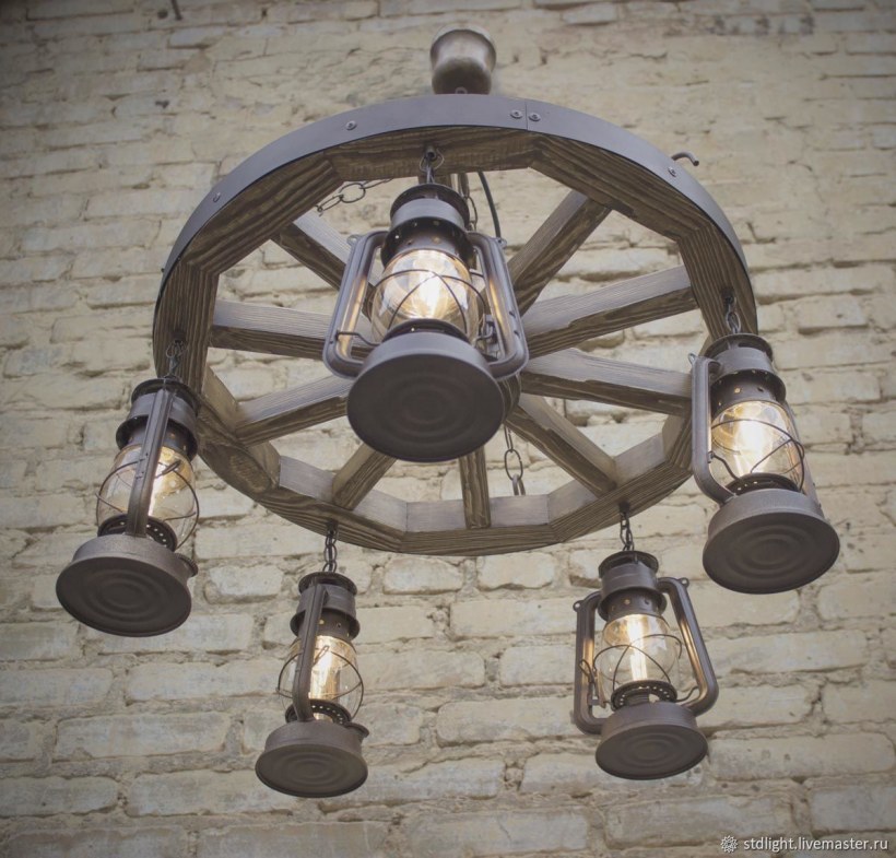 Бра колесо керосинка