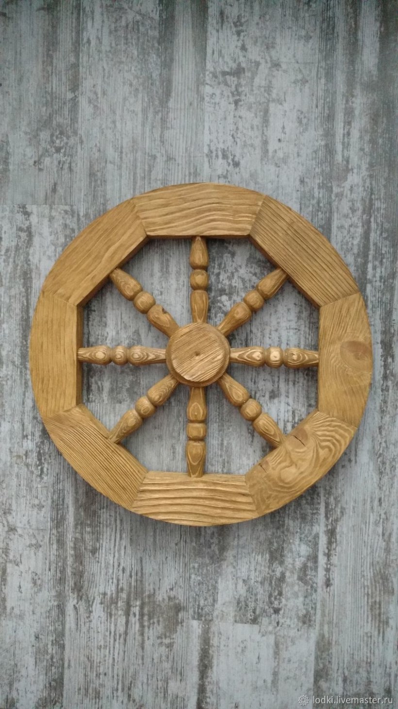 Колесо от телеги в интерьере