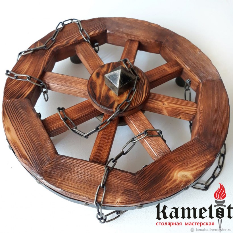 Декоративное колесо от телеги