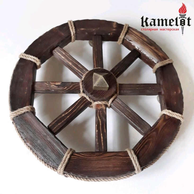 Люстра колесо телеги под старину