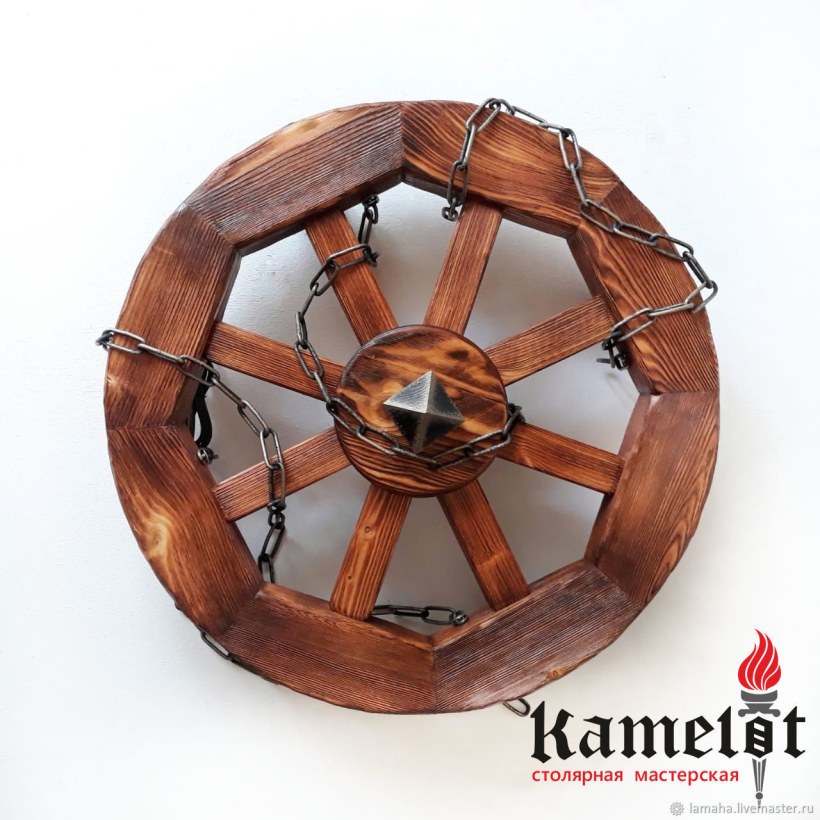 Om люстра Длань.РФ "люстра колесо 70см