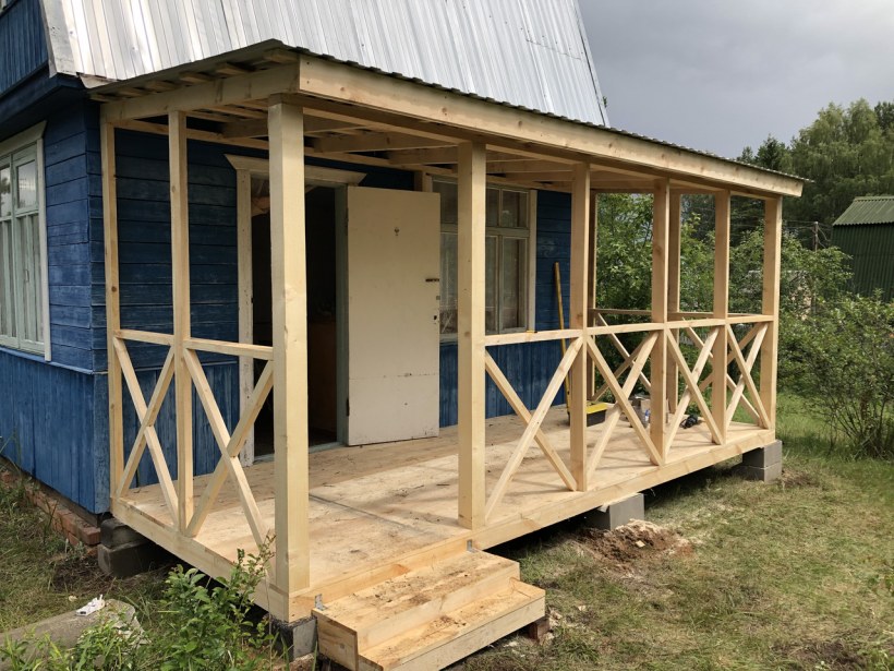 Пристройка веранды к дому