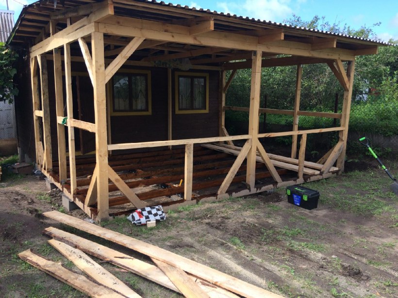 Пристройка веранды к дому