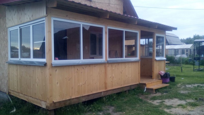 Постройка веранды к дому
