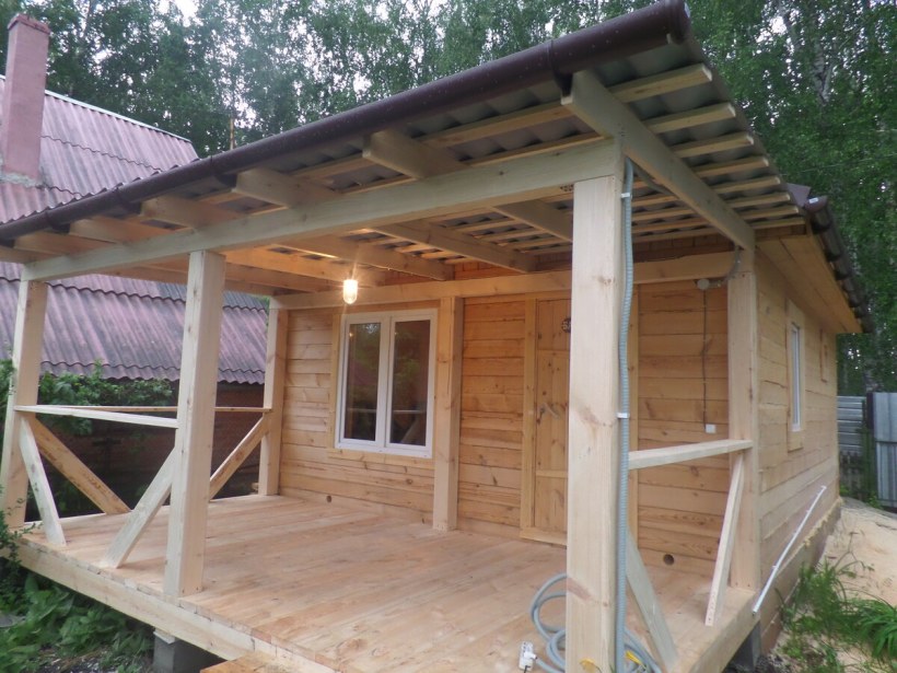 Веранда пристроенная к дому