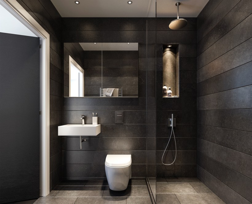 Ванна в темном стиле