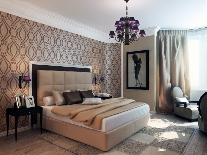 Модные обои для спальни