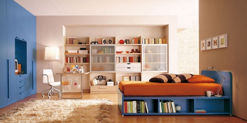 Спальня с черной мебелью