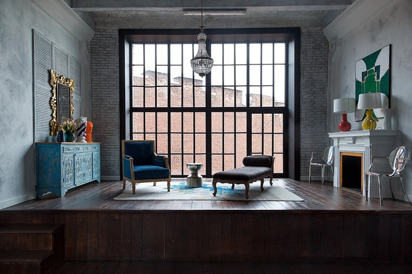 Яркий лофт в интерьере