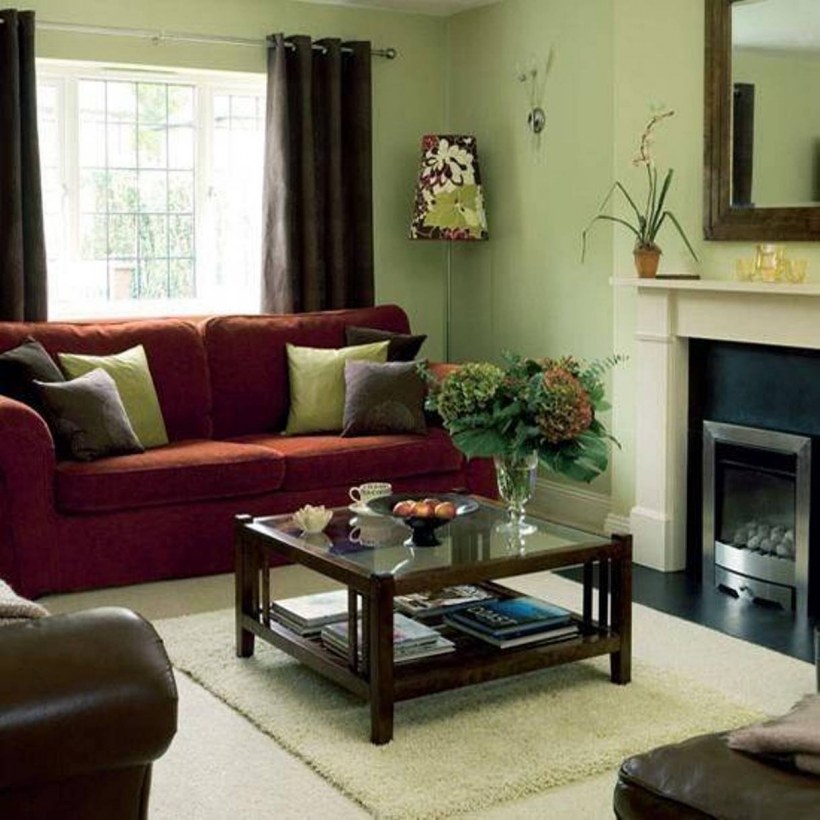 Гостиная в фисташковом цвете