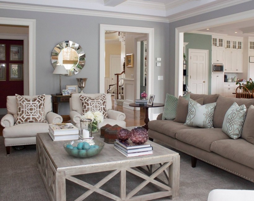 Гостиная в пастельных тонах