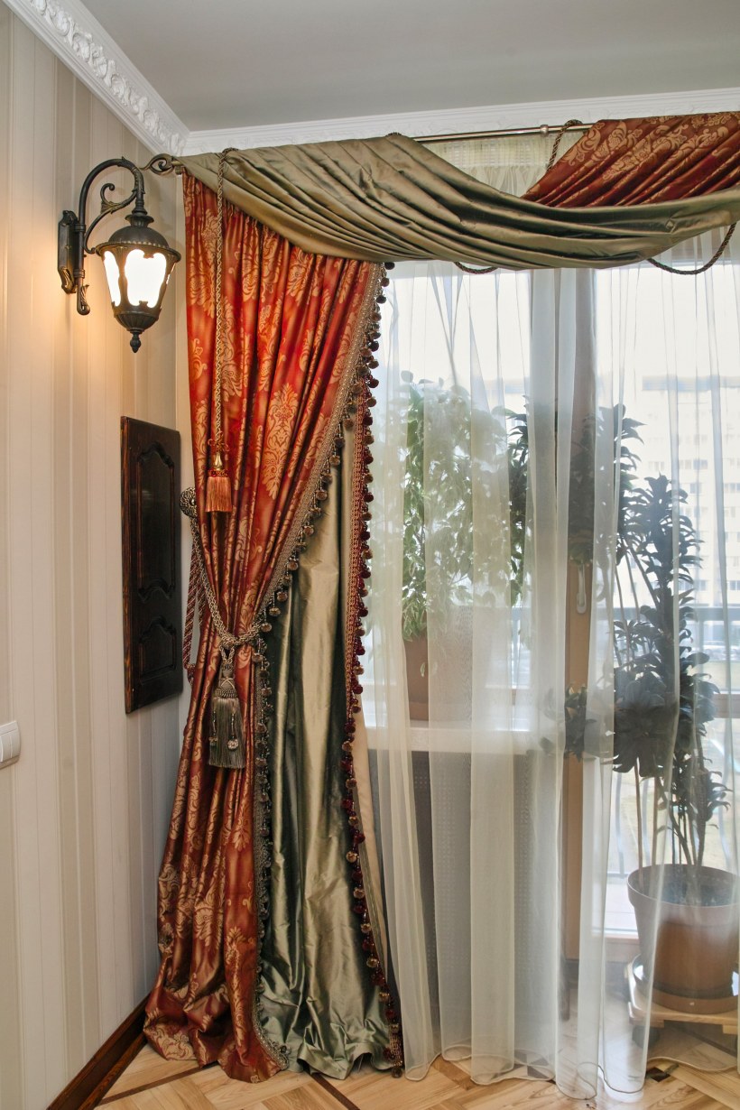 Нитяные шторы черные