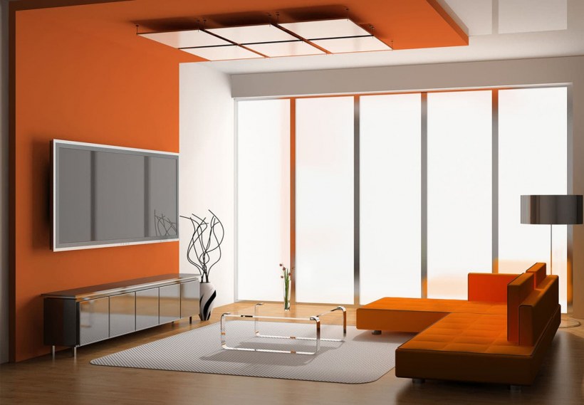 Интерьер в оранжевом стиле