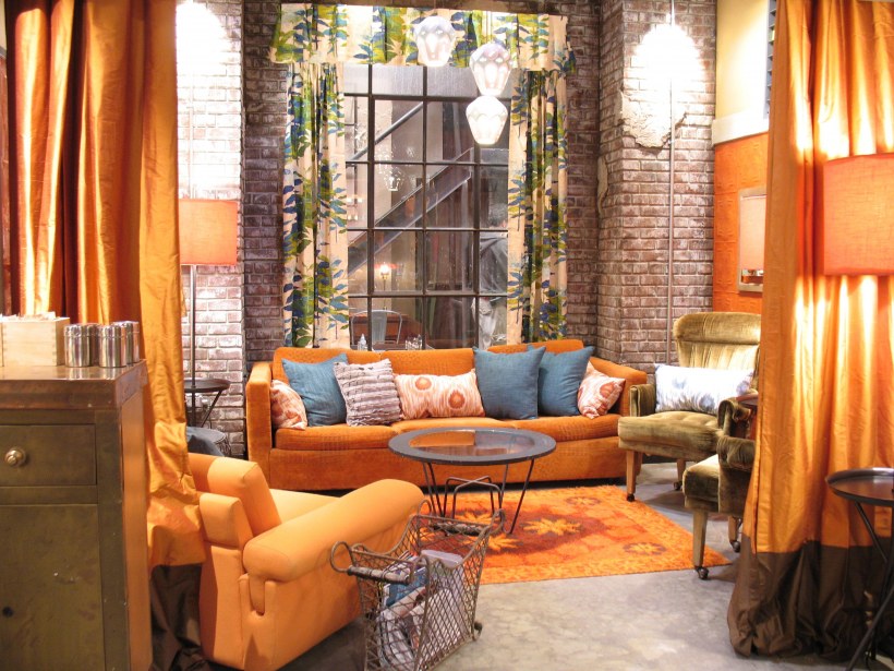 Лофт в оранжевом цвете