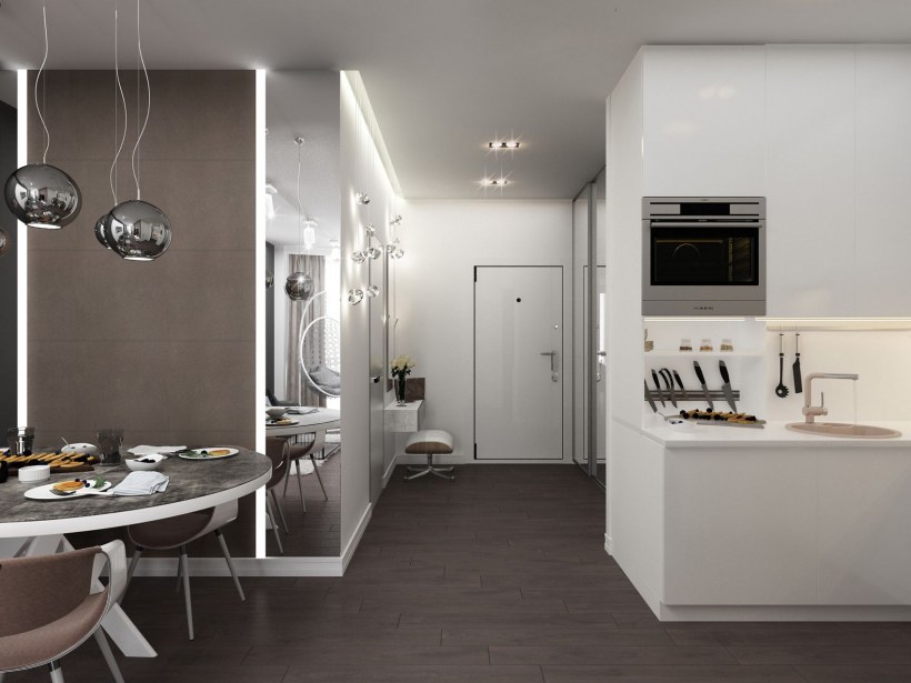 Натяжной потолок в коридоре